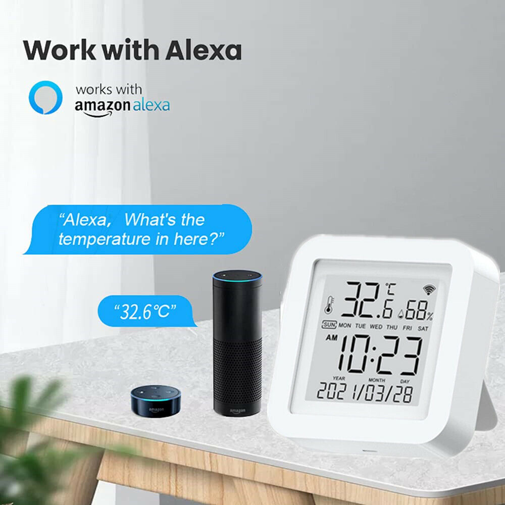 Wireless WiFi Hygrometer Temperature Sensor for Smart Home - Google Compatible - Picture 4 of 12