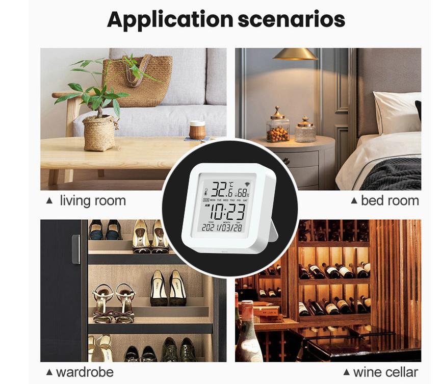 Wireless WiFi Hygrometer Temperature Sensor for Smart Home - Google Compatible - Picture 5 of 12