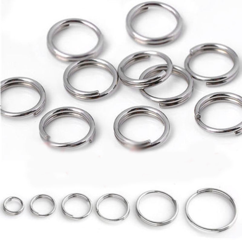Round Metal key chains Open Jump Rings Double Loops Connector For Jewelry Making