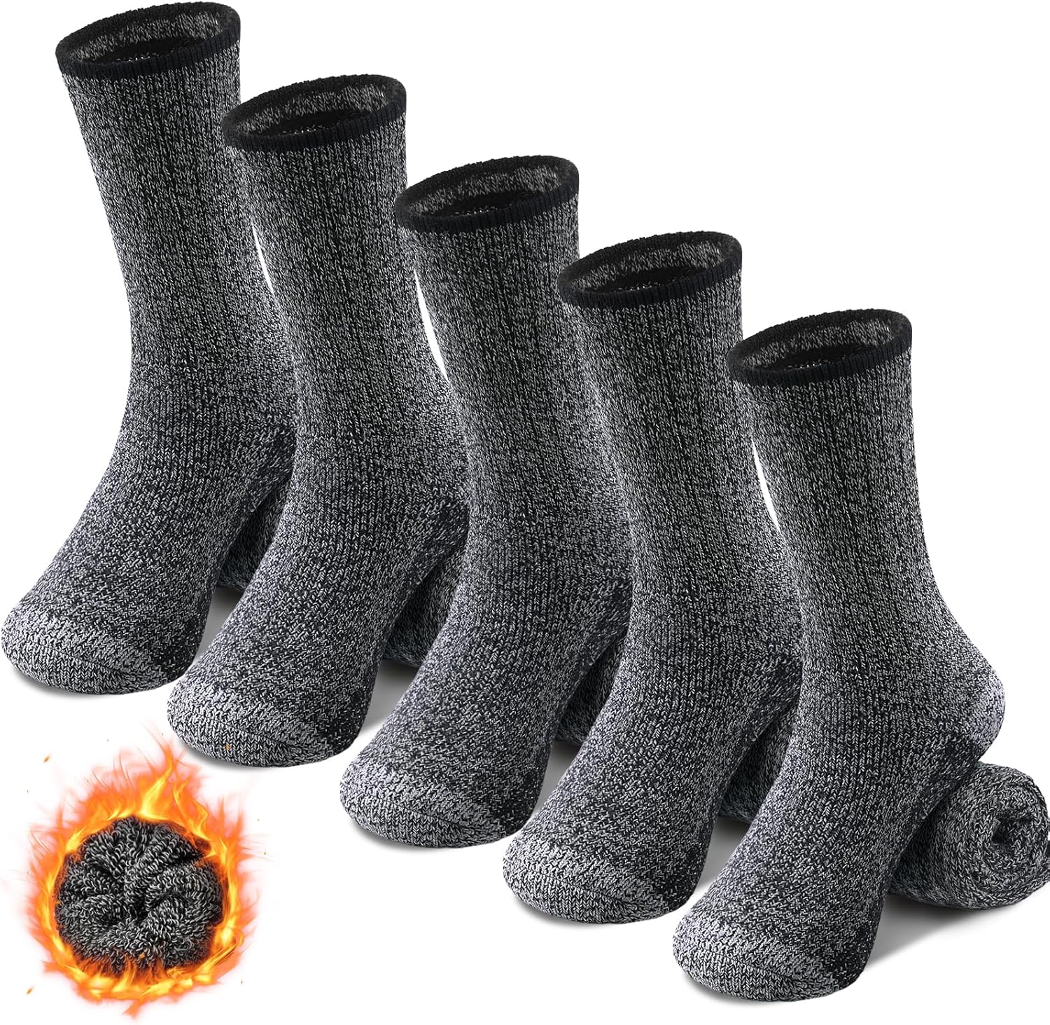 Merino Wool Socks For Running Thick Warm Socks Thermal Shock-Absorbing Socks