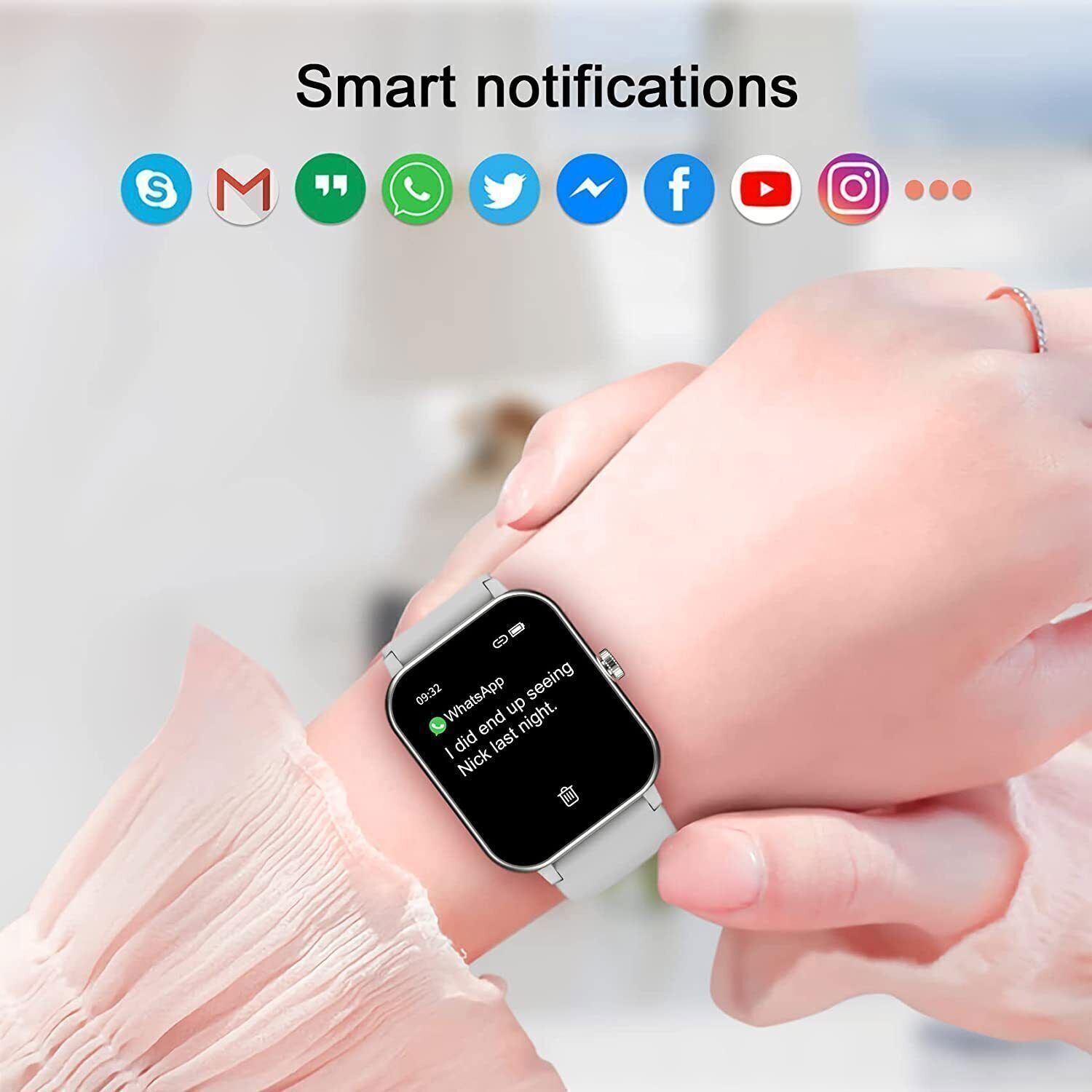 Bluetooth Smart Watch Heart Rate Fitness Tracker for iPhone Android Samsung LG - Picture 45 of 52