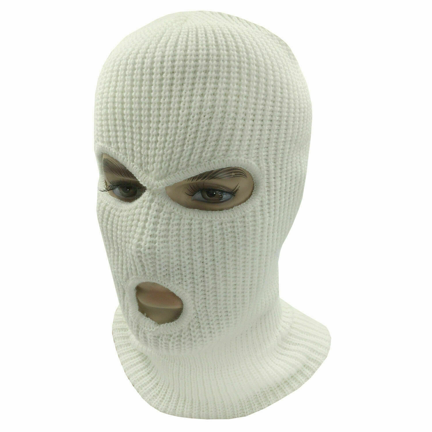 2PCS 3Hole Full Face Ski Mask Winter Cap Balaclava Hood Windproof Tactical Hat - Picture 9 of 12