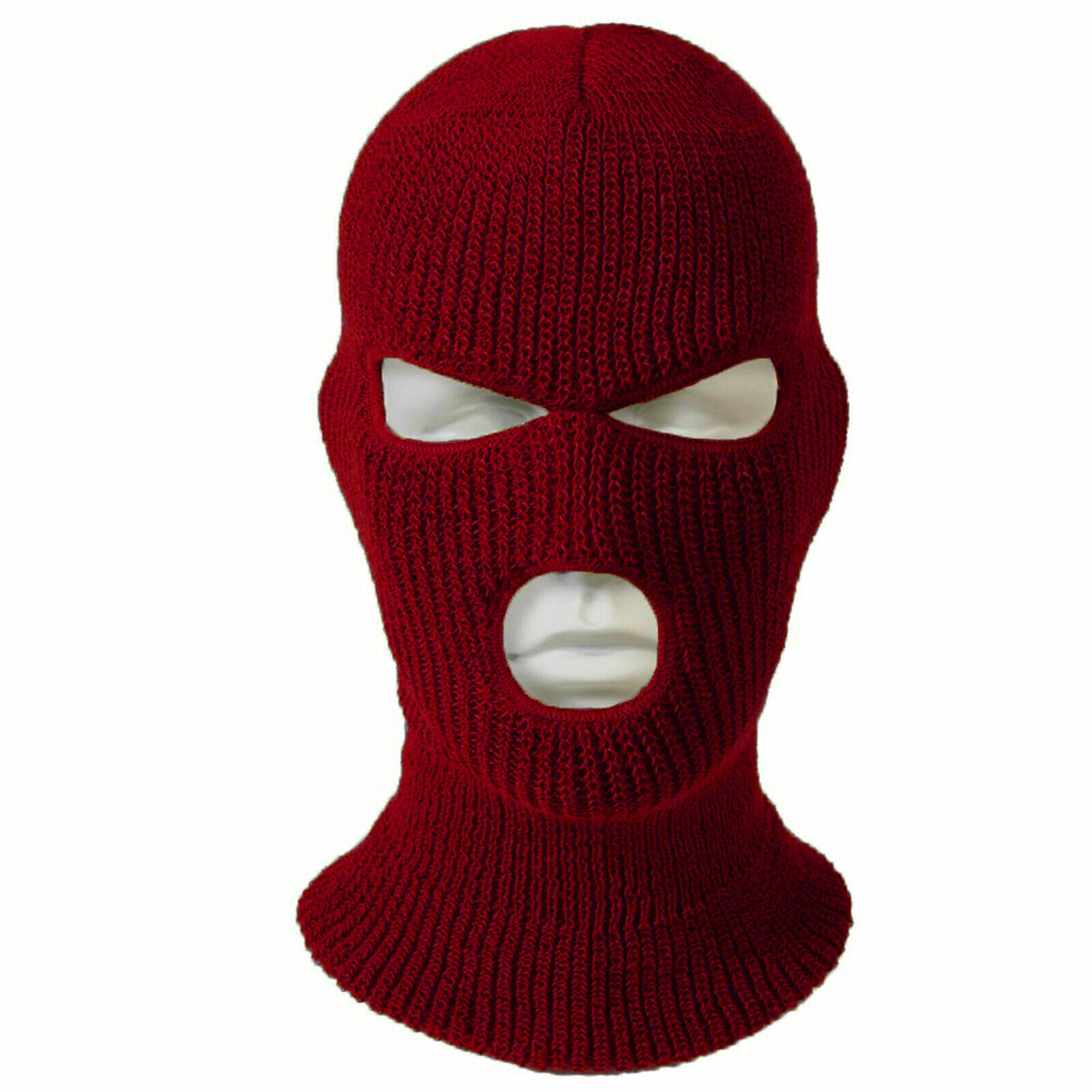 2PCS 3Hole Full Face Ski Mask Winter Cap Balaclava Hood Windproof Tactical Hat - Picture 11 of 12