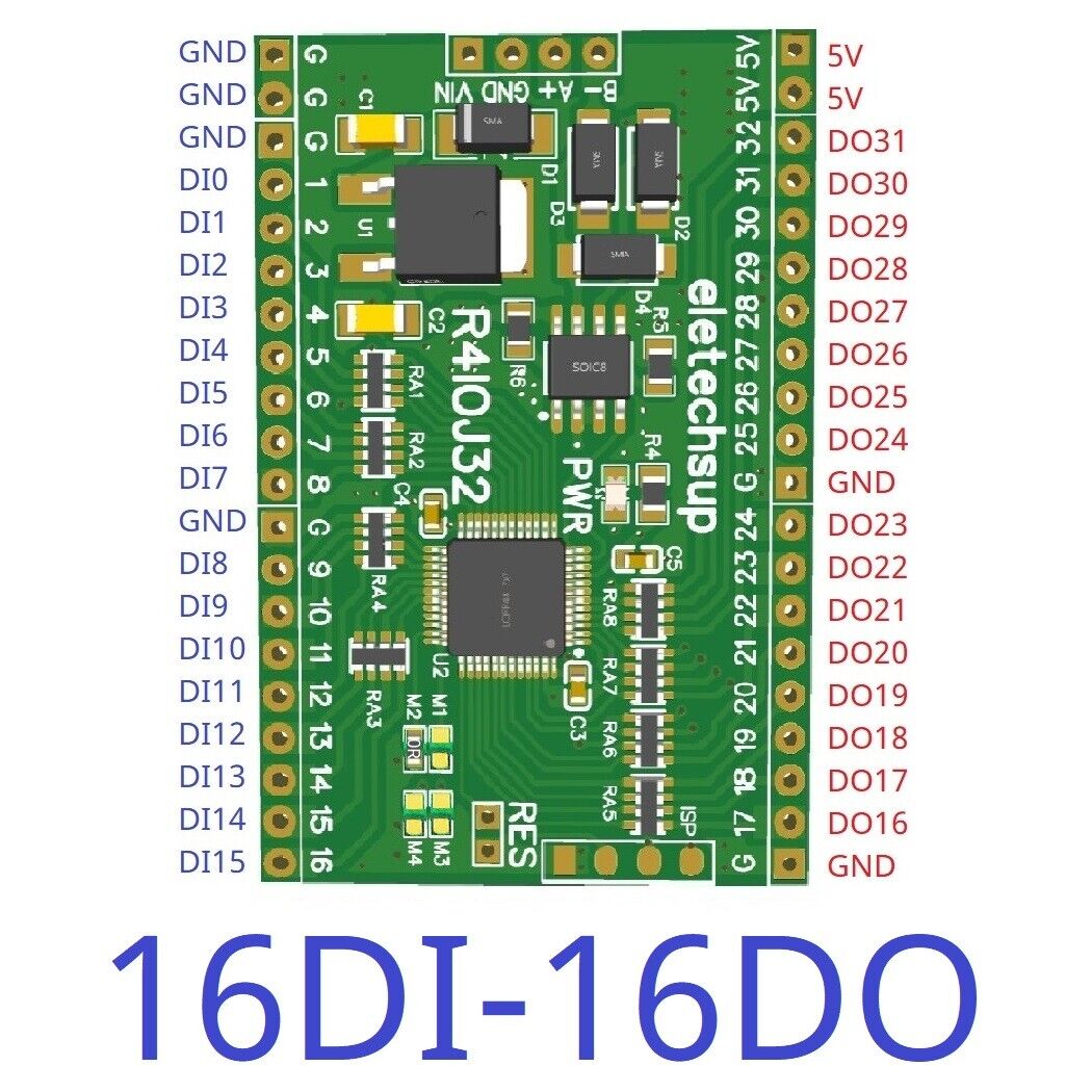 32CH RS485 2.54mm Pin Rtu Control de entrada y salida PLC HMI Control remoto E/S Expansión - Imagen 9 de 11