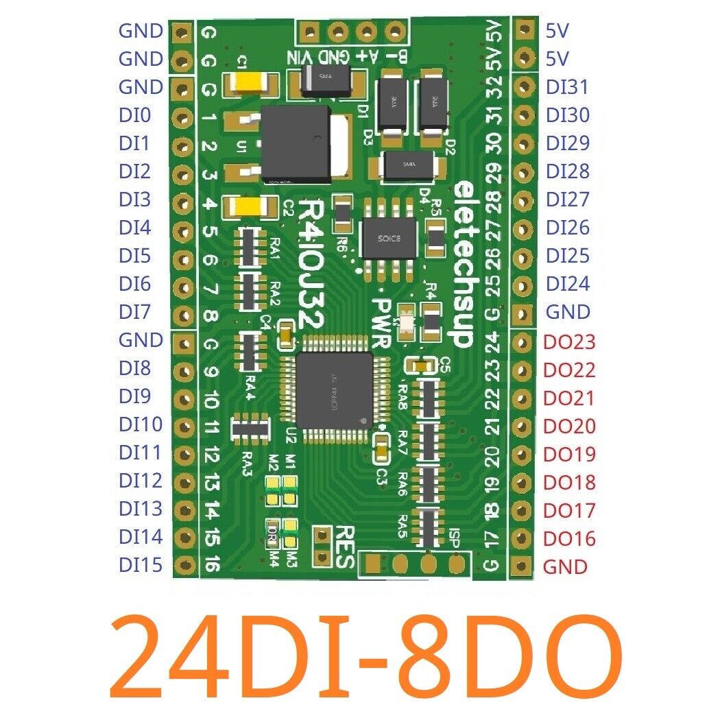 32CH RS485 2.54mm Pin Rtu Control de entrada y salida PLC HMI Control remoto E/S Expansión - Imagen 11 de 11