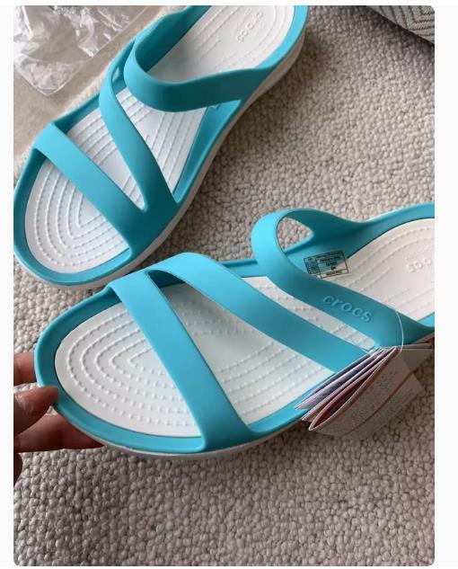 LO ÚLTIMO Nuevos Zapatos Abatibles Para Mujer Nuevos Crocs Swiftwater Sandalias Zapatos Onda - Imagen 26 de 29