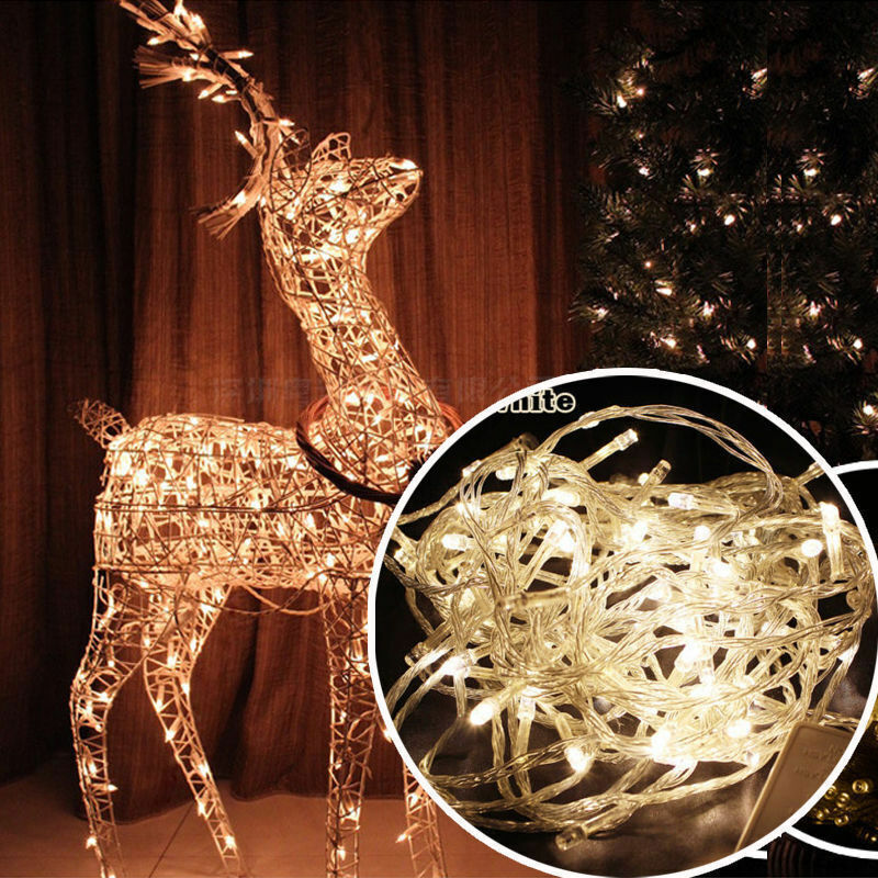 33ft LED Fairy String Lights Christmas Tree Decor Wedding Party Waterproof Lamp