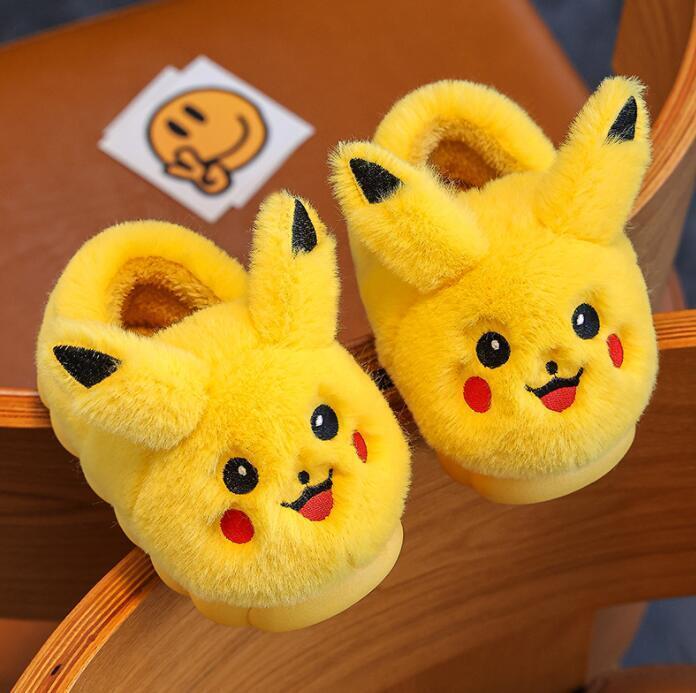Girls Furry Winter Slippers Kids Sliders Fur Lined Mules Warm Home Indoor Shoes