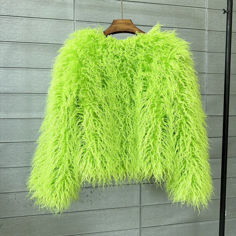 Women Shaggy Faux Fur Fleece Coat Winter Warm Jacket Cardigan Overcoat PLUS SIZE - Picture 54 of 70