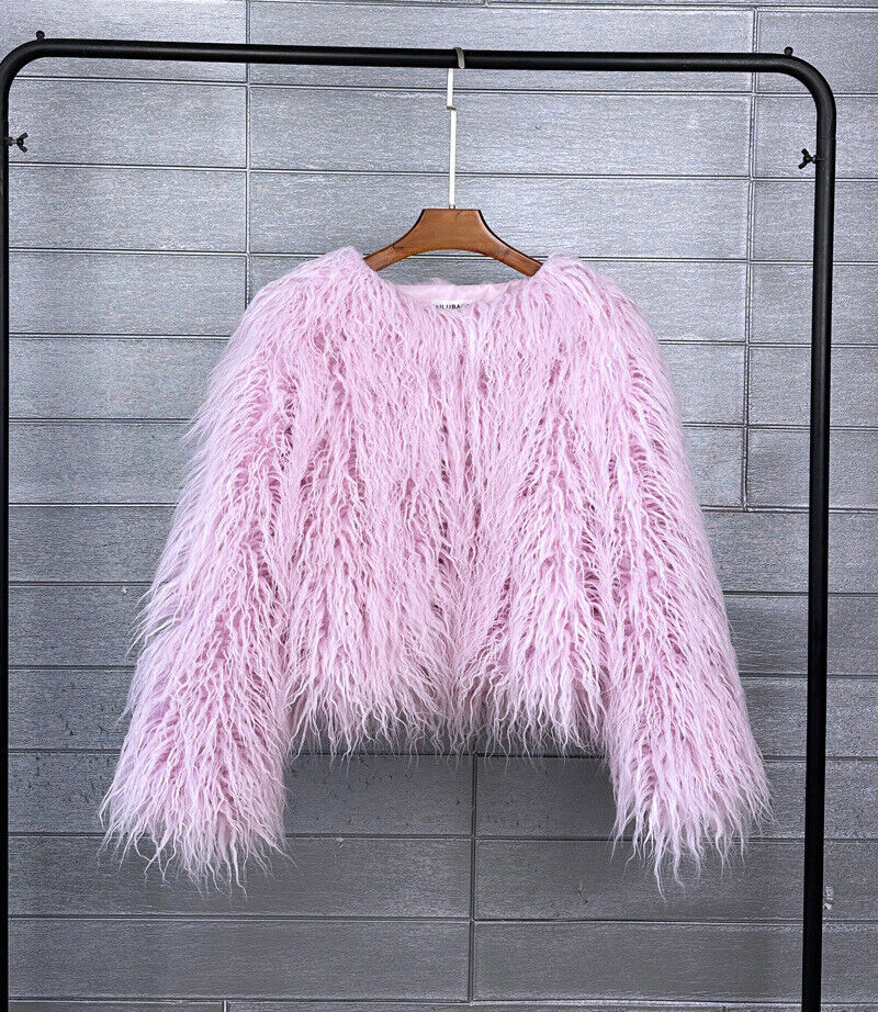 Women Shaggy Faux Fur Fleece Coat Winter Warm Jacket Cardigan Overcoat PLUS SIZE - Picture 57 of 70
