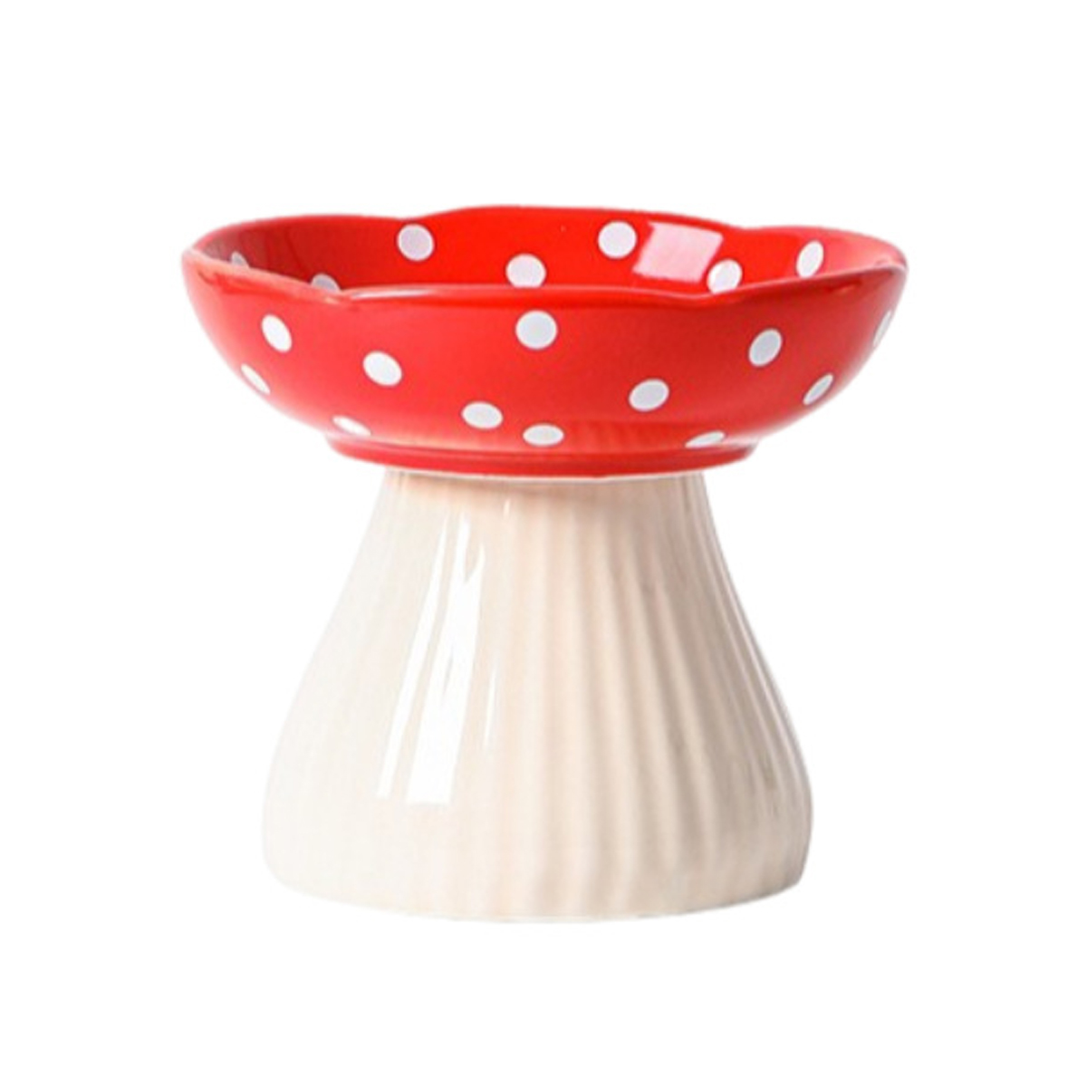 Elevated Mushroom Pet Bowl Ceramic Raised Cat & Dog Feeder Whimsical Design AU - Picture 19 of 21
