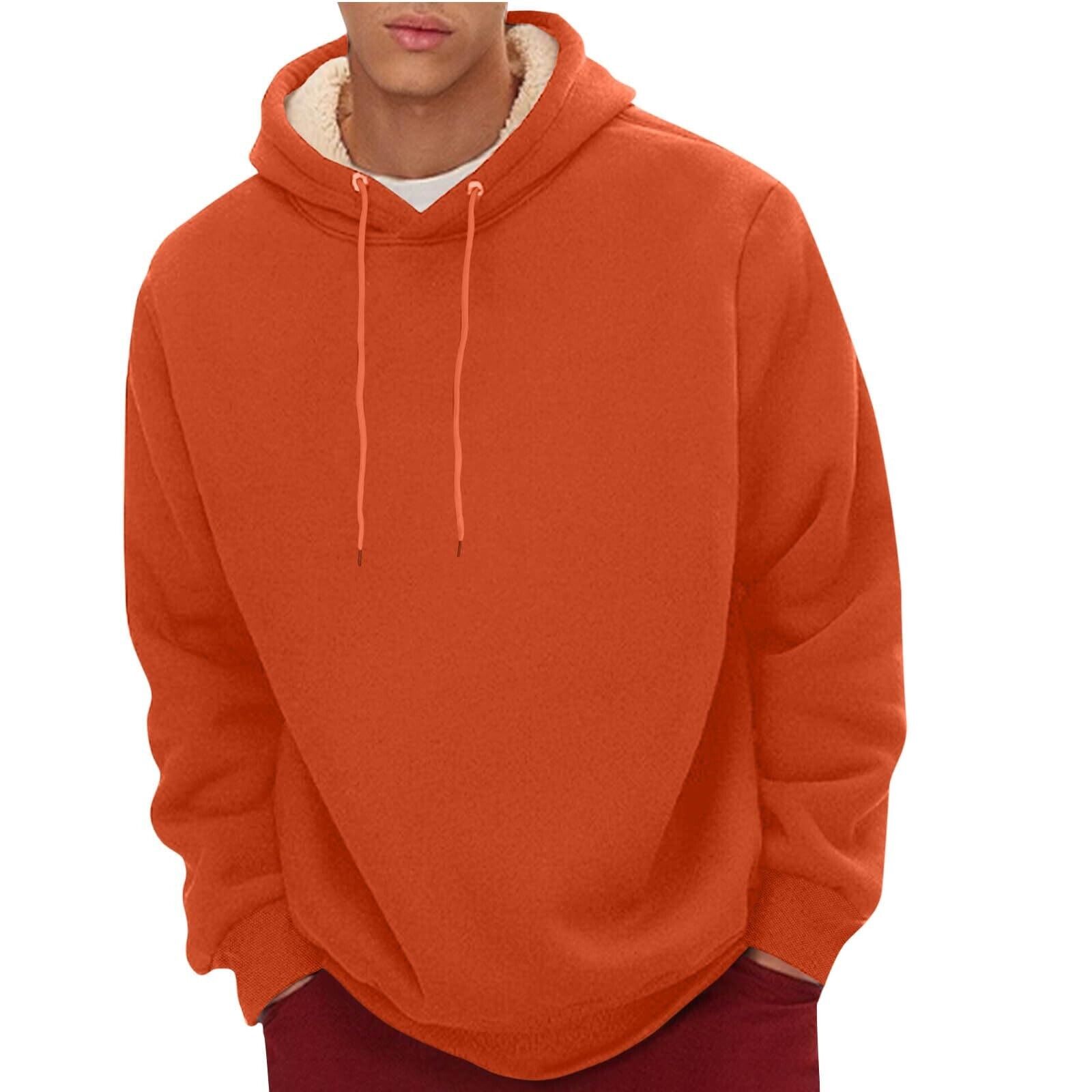 Mens Hoodie Thick Sherpa Lined Thermal Winter Windproof Warm Fleece Sweatshirt - Picture 24 of 25