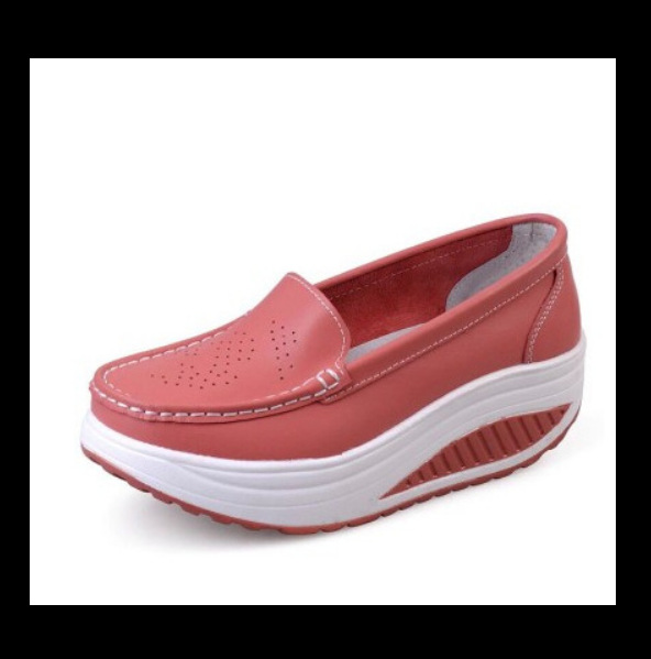 Womens Shape Up Sports Walking Shoes Platform Wedge Toning Gym Fitness Trainers - Picture 7 of 12