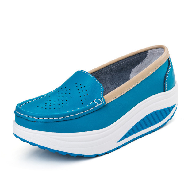 Womens Shape Up Sports Walking Shoes Platform Wedge Toning Gym Fitness Trainers - Picture 8 of 12
