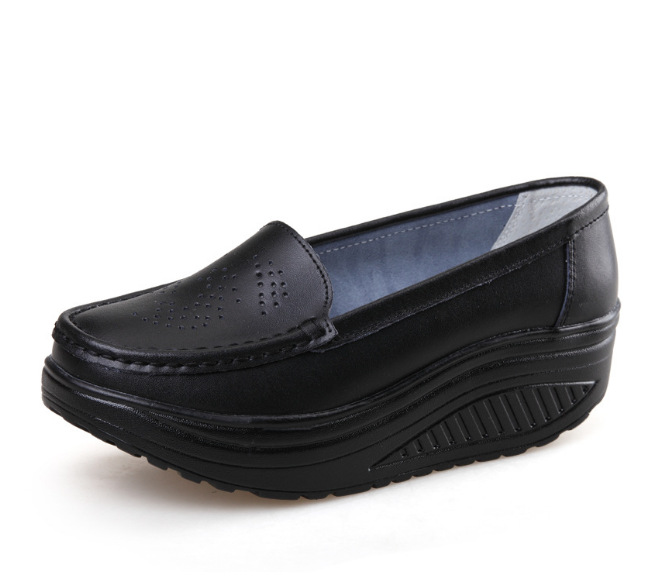Womens Shape Up Sports Walking Shoes Platform Wedge Toning Gym Fitness Trainers - Picture 9 of 12