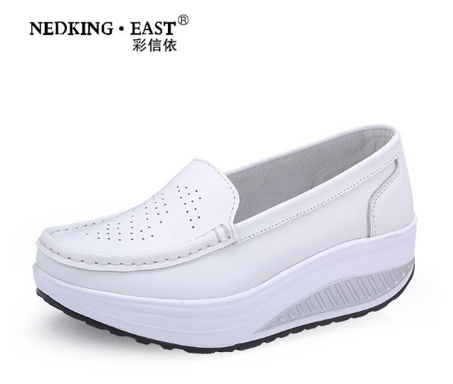 Womens Shape Up Sports Walking Shoes Platform Wedge Toning Gym Fitness Trainers - Picture 10 of 12