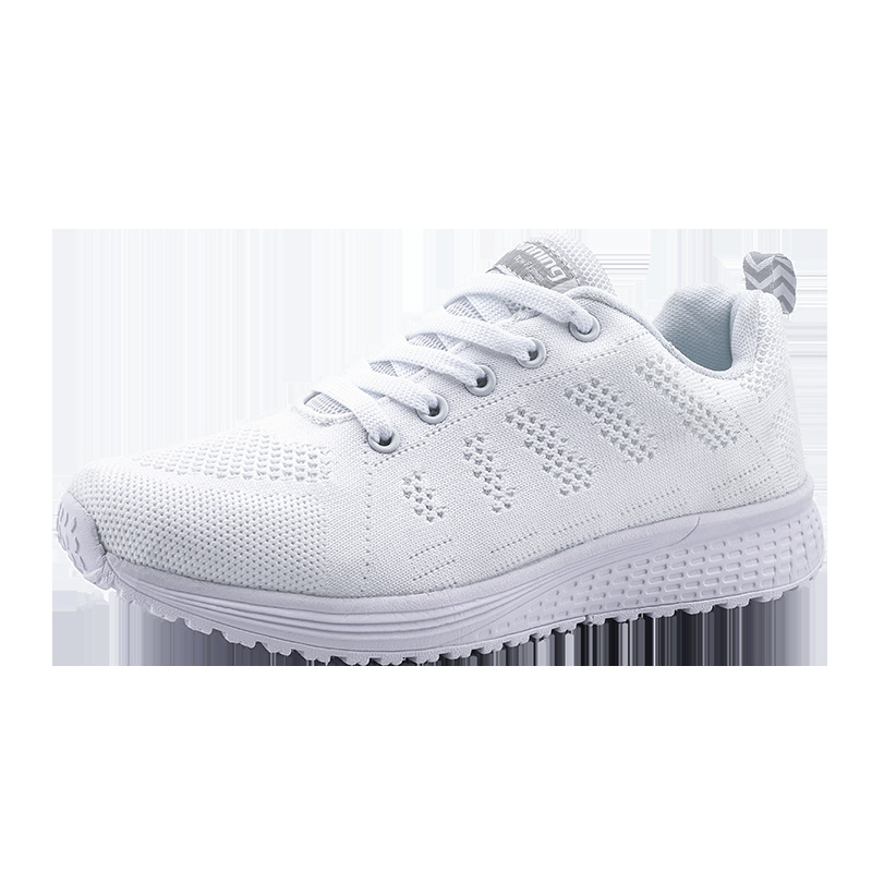 Womens Knit Lace Up Sneakers Trainers Sports Running Comfy Ladies Casual Shoes