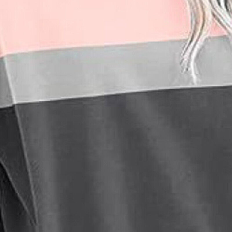 Casual Colorblocked Long Sleeve Hoodie Sweatshirt for Women Running Top - Picture 27 of 51