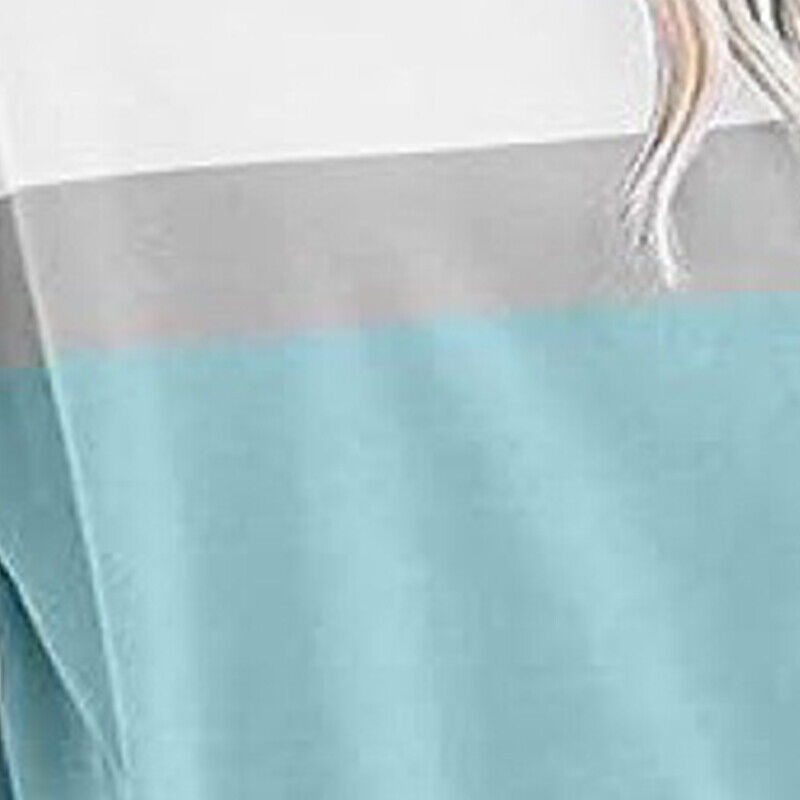 Casual Colorblocked Long Sleeve Hoodie Sweatshirt for Women Running Top - Picture 39 of 51