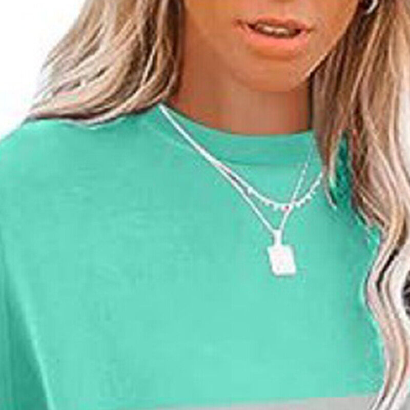Casual Colorblocked Long Sleeve Hoodie Sweatshirt for Women Running Top - Picture 41 of 51