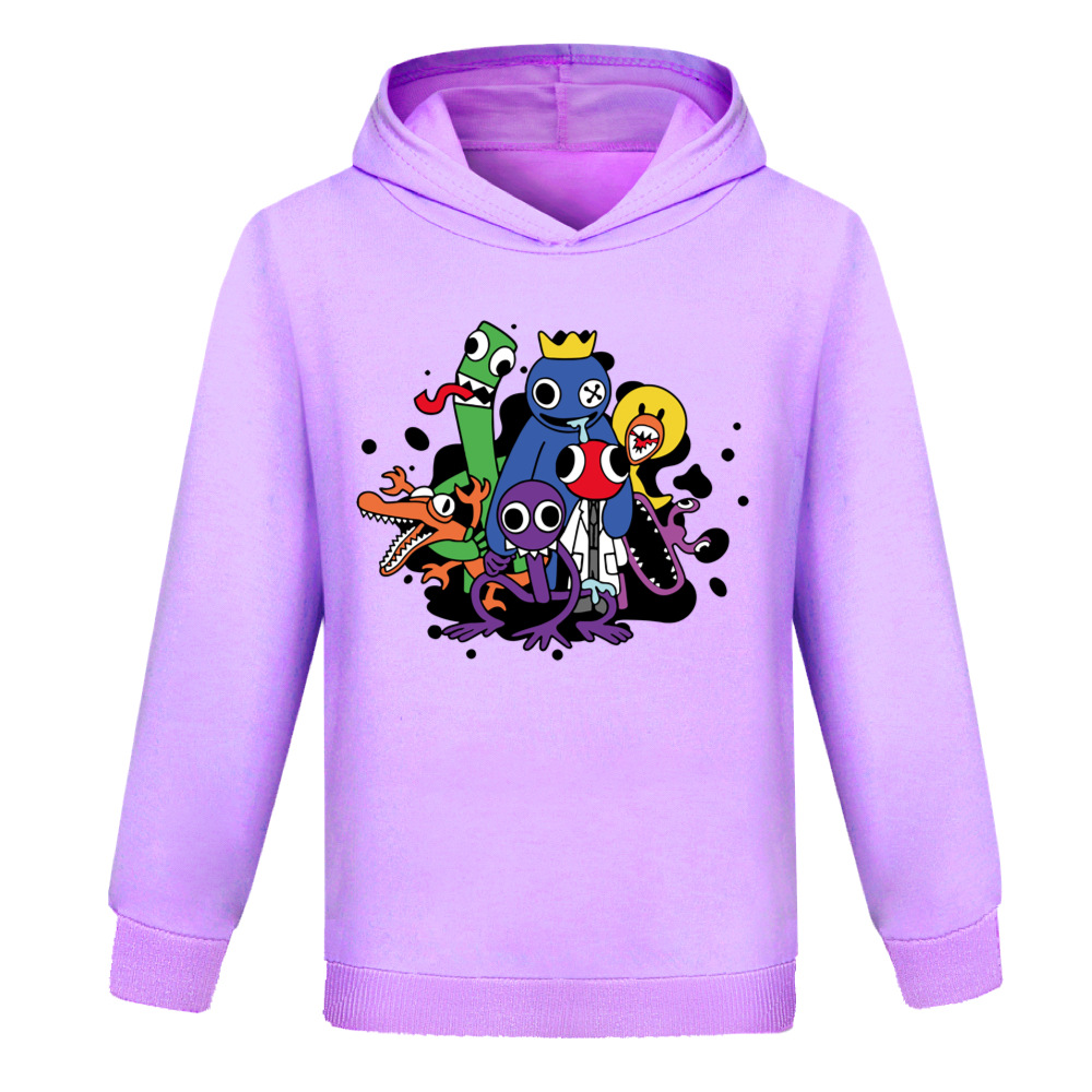 Boys Girls Rainbow Friends Casual Long Sleeve Hoodie Kids Hooded Sweatshirt Tops - Picture 20 of 29