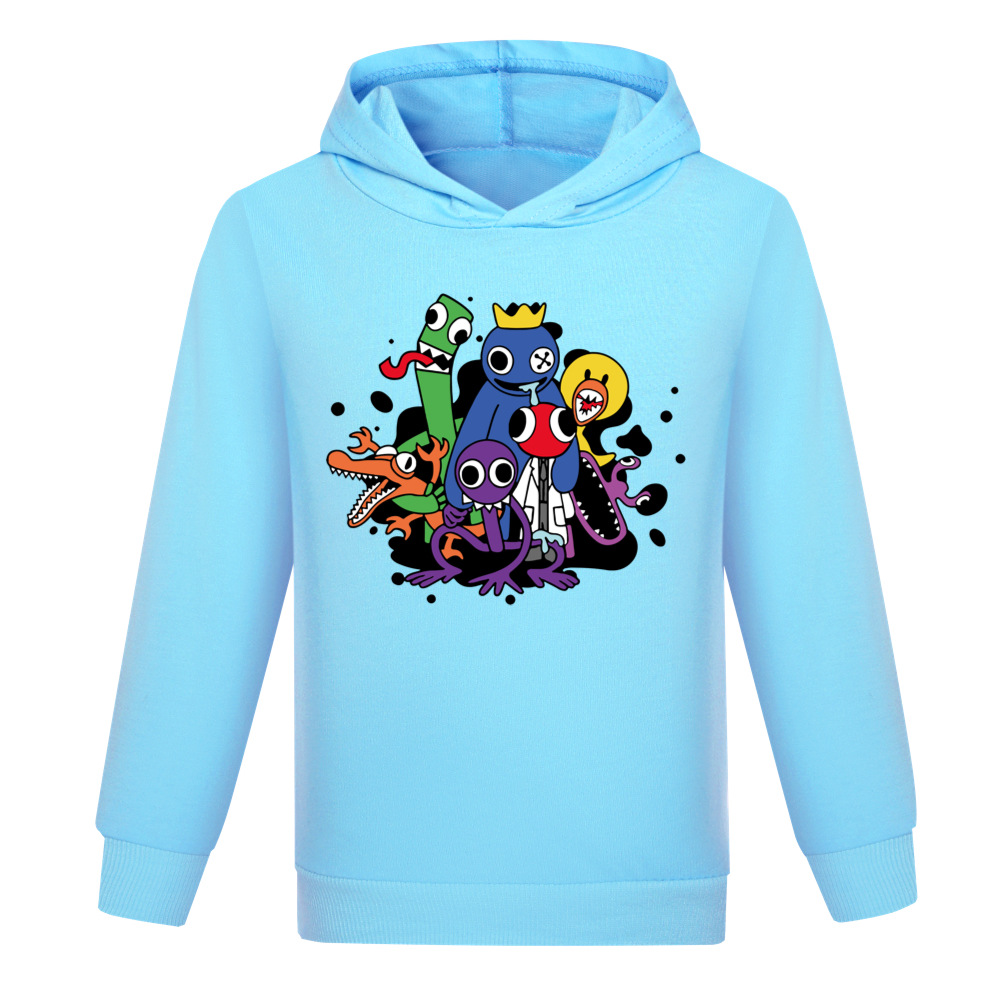Boys Girls Rainbow Friends Casual Long Sleeve Hoodie Kids Hooded Sweatshirt Tops - Picture 24 of 29
