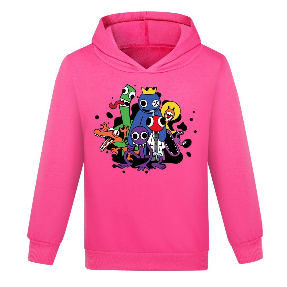 Boys Girls Rainbow Friends Casual Long Sleeve Hoodie Kids Hooded Sweatshirt Tops - Picture 28 of 29