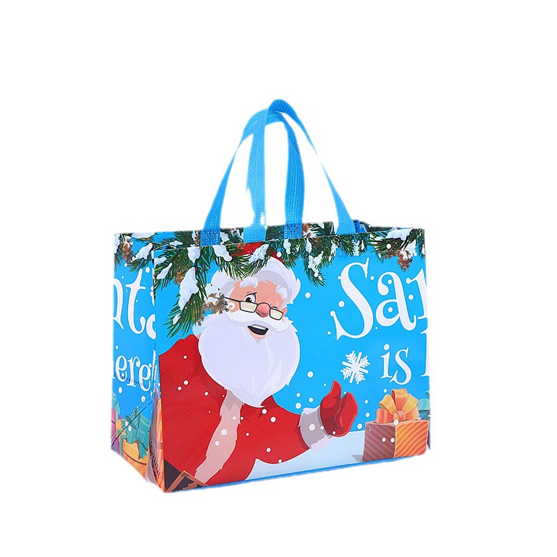 1/5 Pcs Large Christmas Gift Bag Reusable Large Christmas Tote Bags with Handles