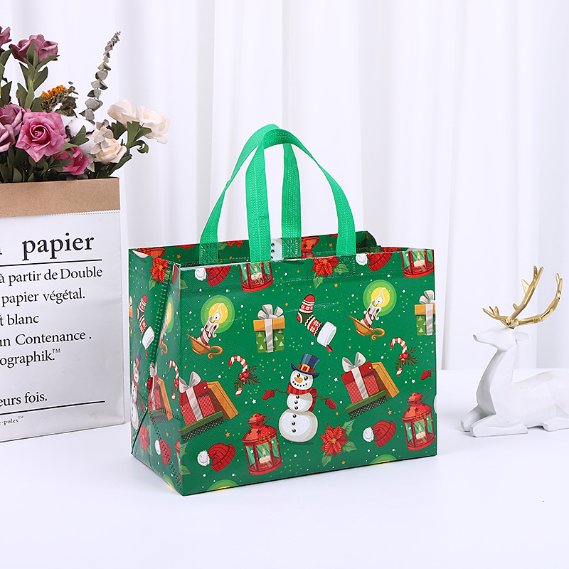 1/5 Pcs Large Christmas Gift Bag Reusable Large Christmas Tote Bags with Handles