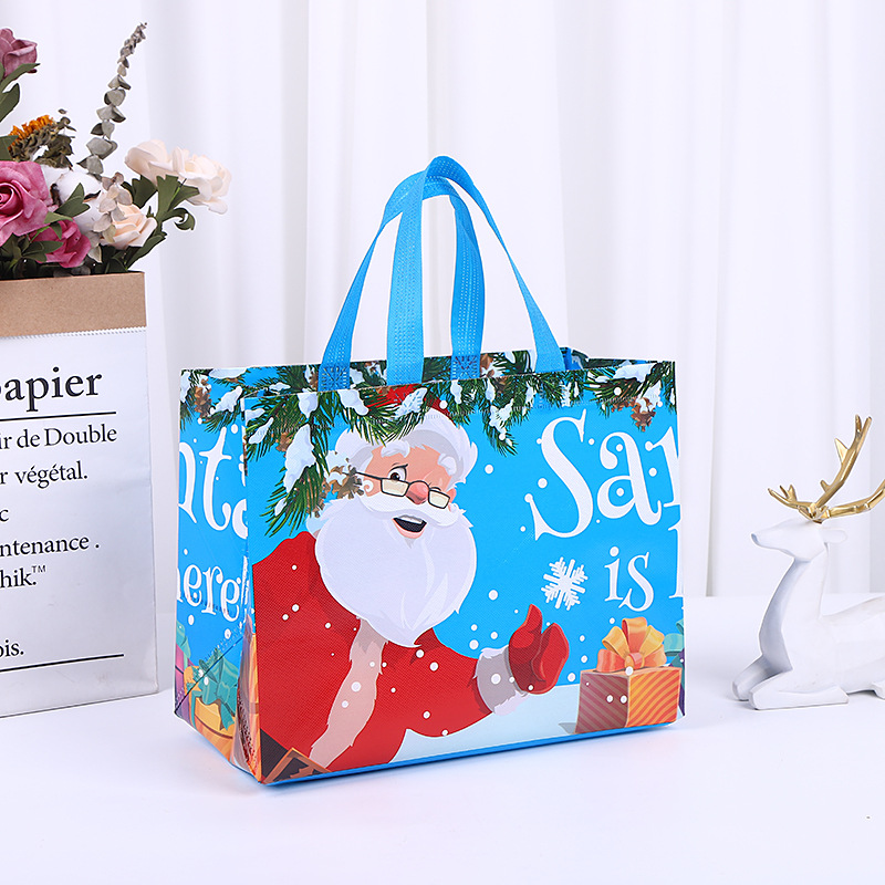 1/5 Pcs Large Christmas Gift Bag Reusable Large Christmas Tote Bags with Handles