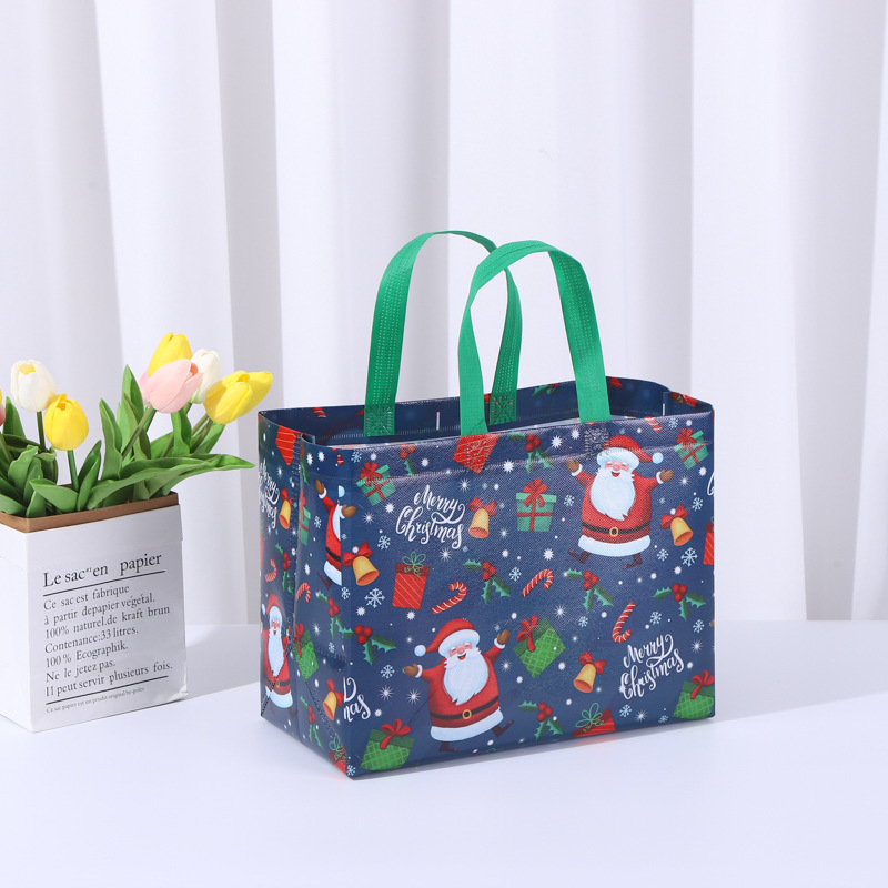 1/5 Pcs Large Christmas Gift Bag Reusable Large Christmas Tote Bags with Handles