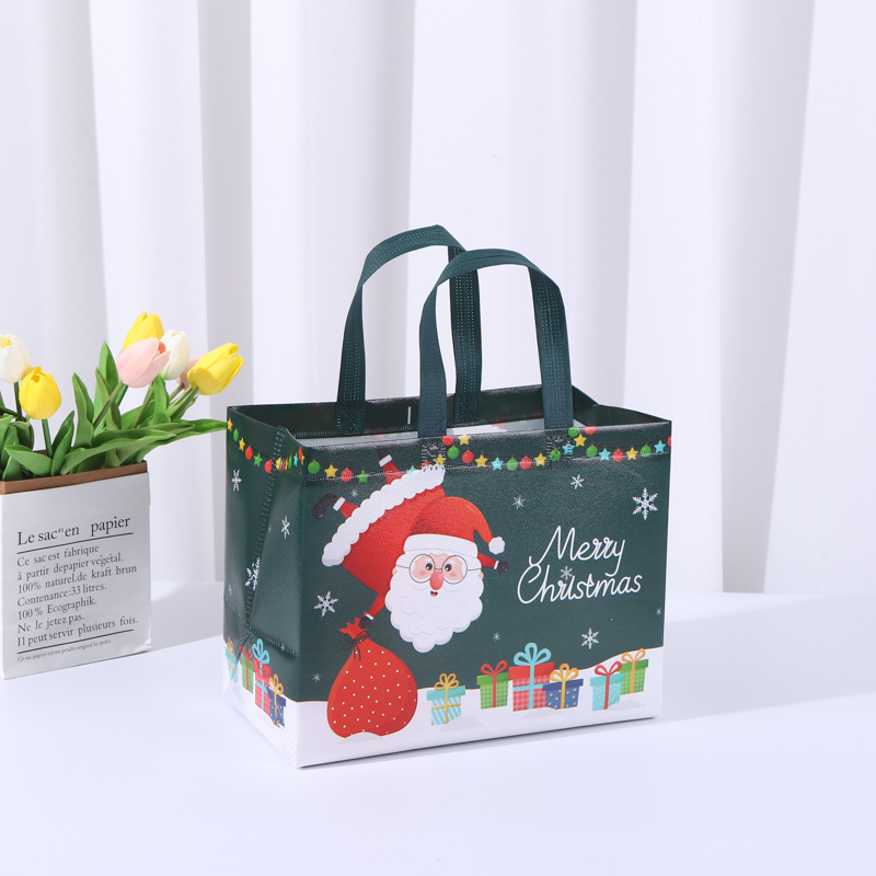 1/5 Pcs Large Christmas Gift Bag Reusable Large Christmas Tote Bags with Handles