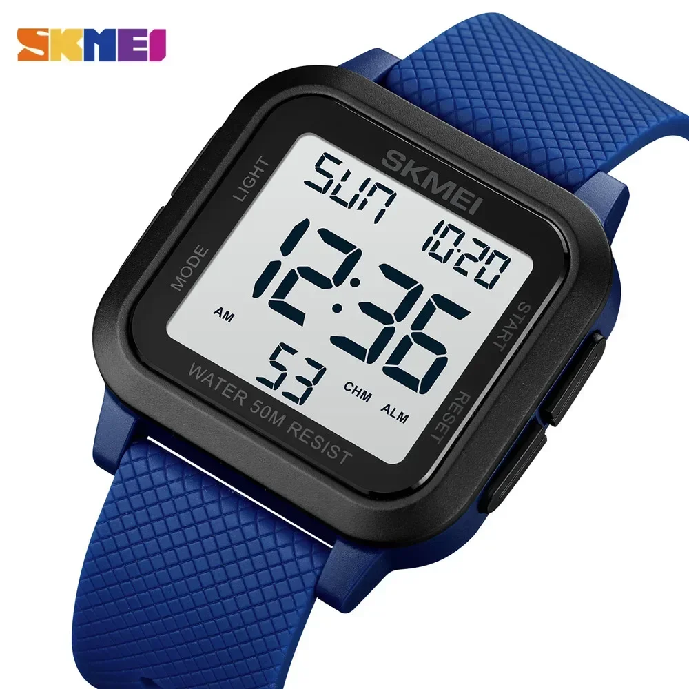 SKMEI1894 Pantalla LED Amortiguador Reloj Digital Hombre Exterior Deporte Hombres Alarma - Imagen 25 de 30