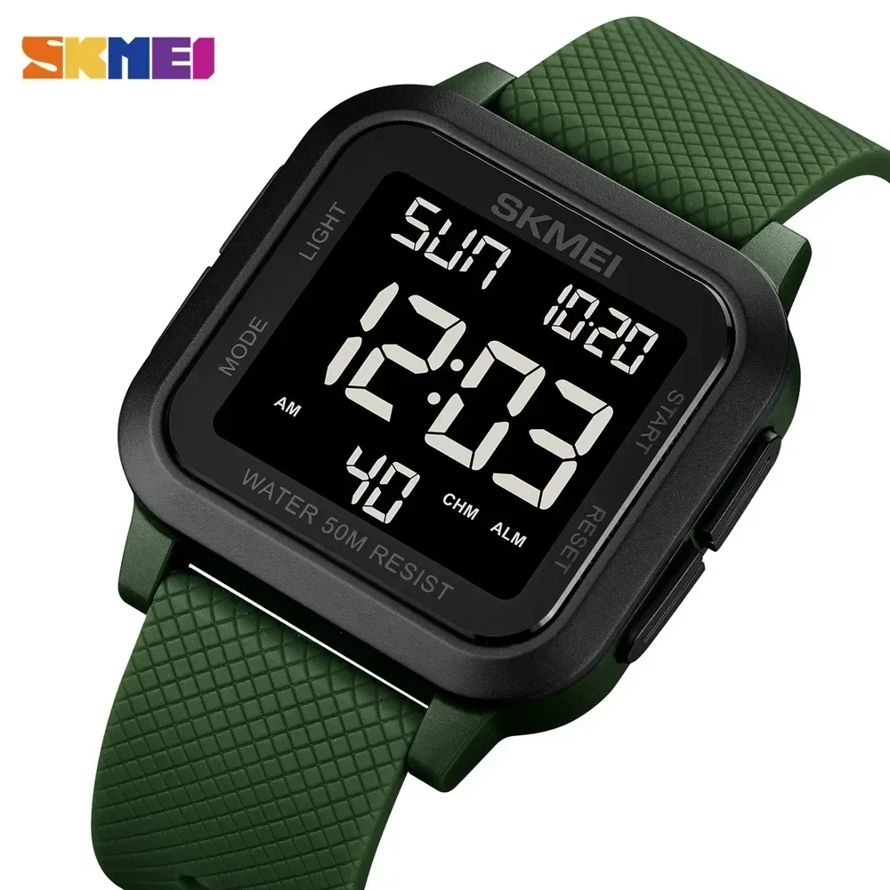 SKMEI1894 Pantalla LED Amortiguador Reloj Digital Hombre Exterior Deporte Hombres Alarma - Imagen 27 de 30