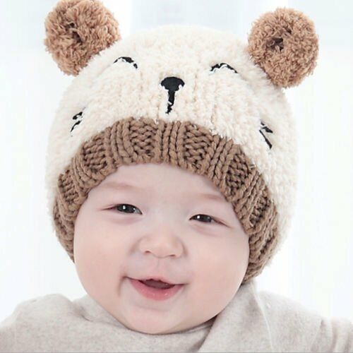Toddler Kids Beanie Plush Hat Scarf Set Velvet Knitted Cap Baby Girl Boy Winter - Picture 10 of 12