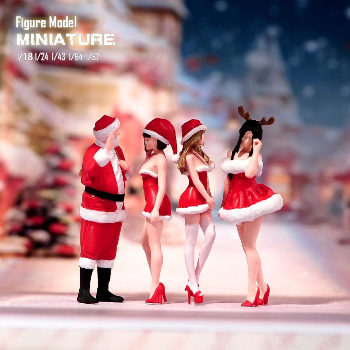 Miniaturas Diorama 1/18 1/24 1/64 1/43 1/87 Escala Navidad Serie Adornos Sce - Imagen 29 de 38