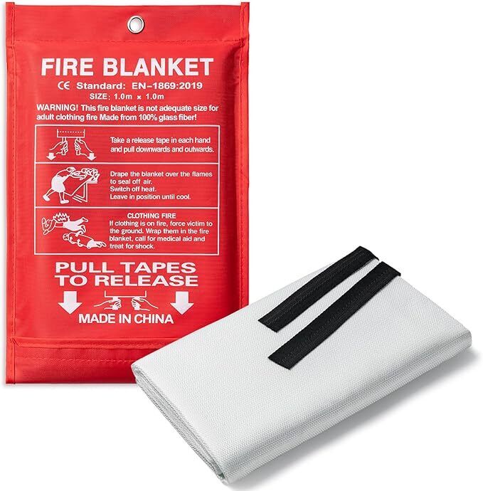 39inches Large Fire Blanket Fireproof For Home Office Caravan Emergency SafetyUS