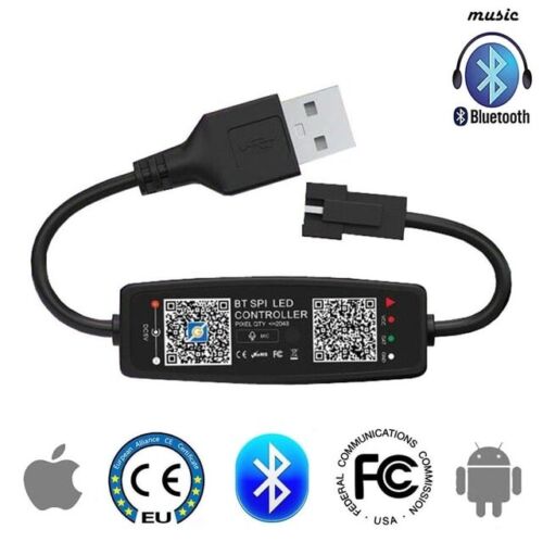 WS2812B WS2811 SPI Telecomando Musica / Bluetooth USB Controller Pixel Striscia LED Luce - Foto 10 di 12