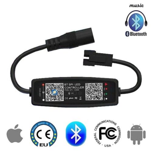 WS2812B WS2811 SPI Telecomando Musica / Bluetooth USB Controller Pixel Striscia LED Luce - Foto 11 di 12