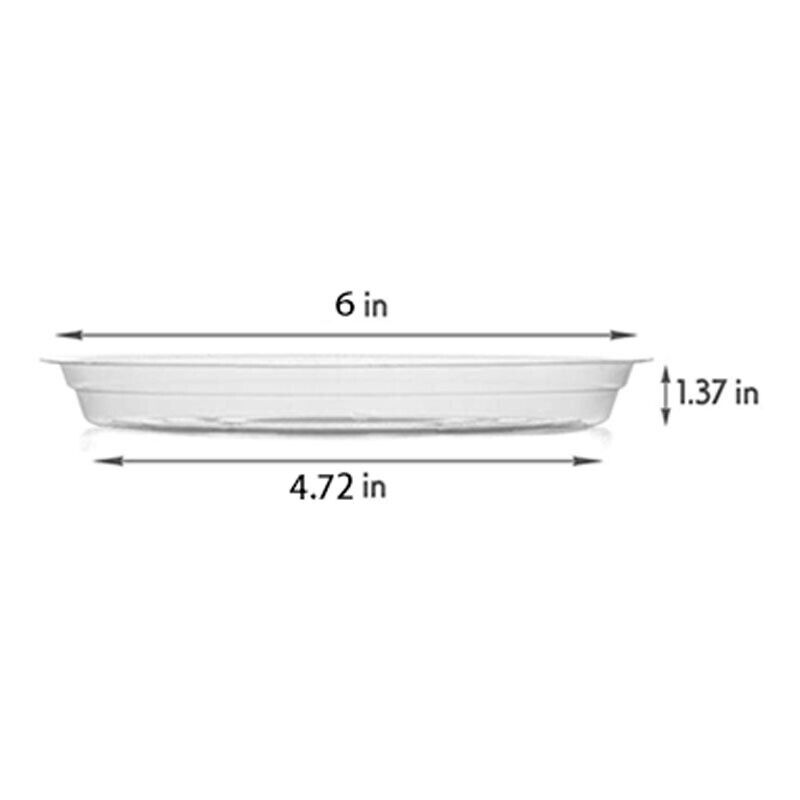 20 Pack Plant Saucers 6/8/10/12 inches Clear Flower Pot Tray for Indoor Plants - Picture 9 of 13
