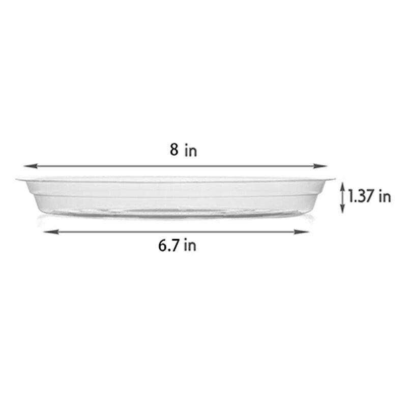 20 Pack Plant Saucers 6/8/10/12 inches Clear Flower Pot Tray for Indoor Plants - Picture 10 of 13