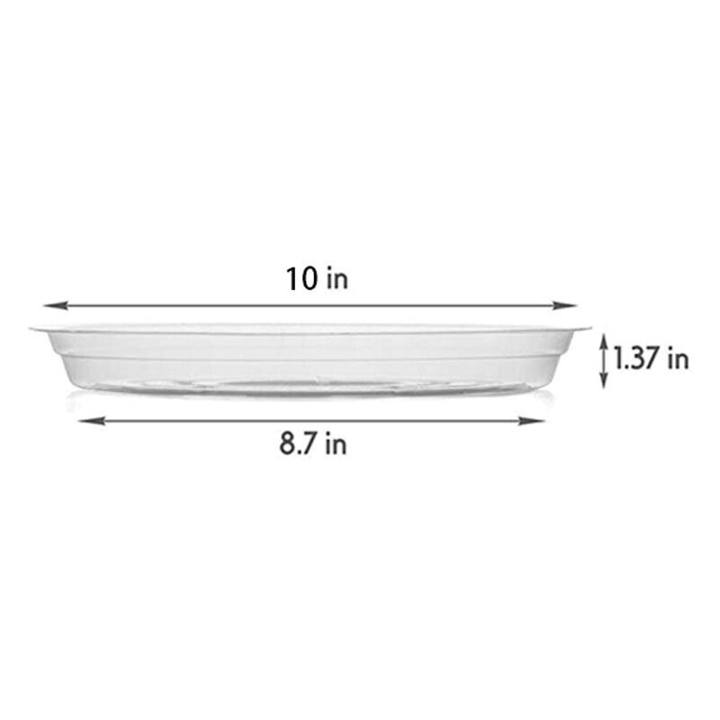 20 Pack Plant Saucers 6/8/10/12 inches Clear Flower Pot Tray for Indoor Plants - Picture 11 of 13