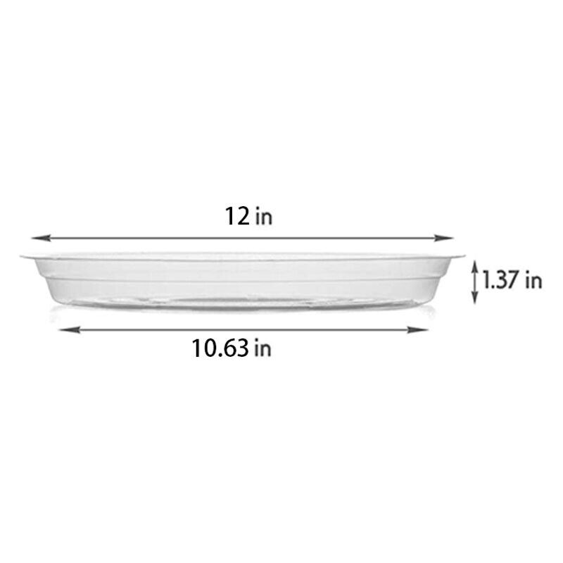 20 Pack Plant Saucers 6/8/10/12 inches Clear Flower Pot Tray for Indoor Plants - Picture 12 of 13