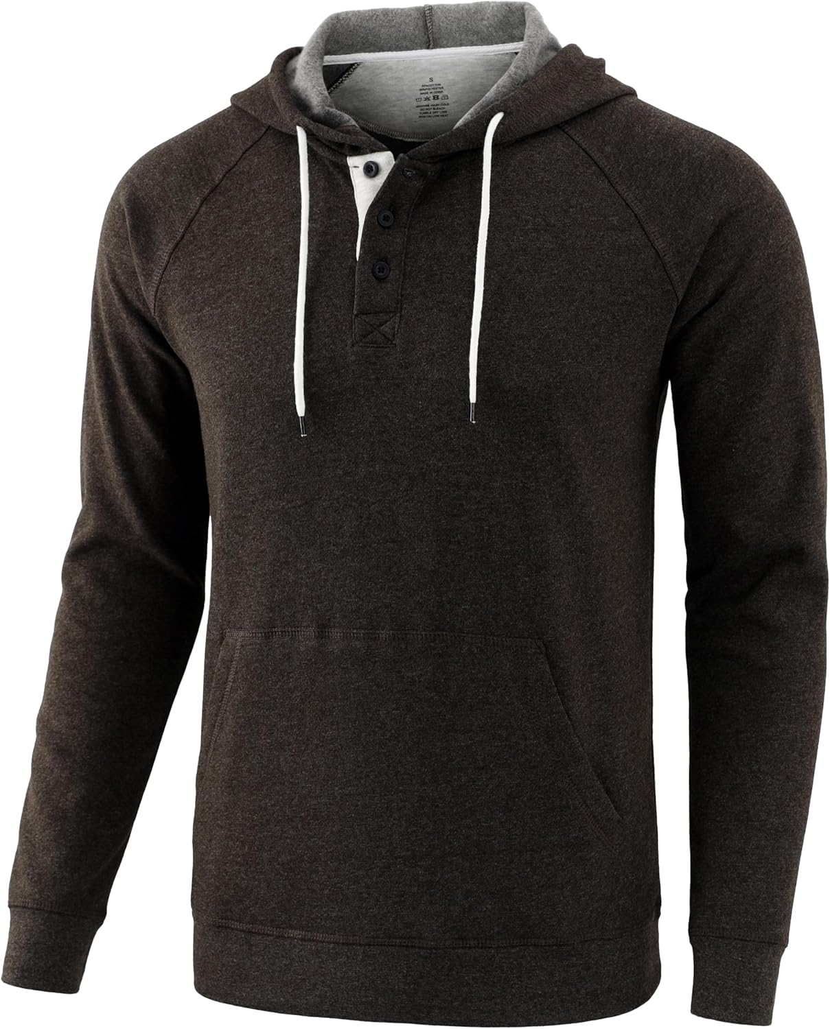 Mens Hoodies Casual Long Sleeve Pullover Sweatshirt Drawstring with Kanga Pocket - Picture 24 of 28