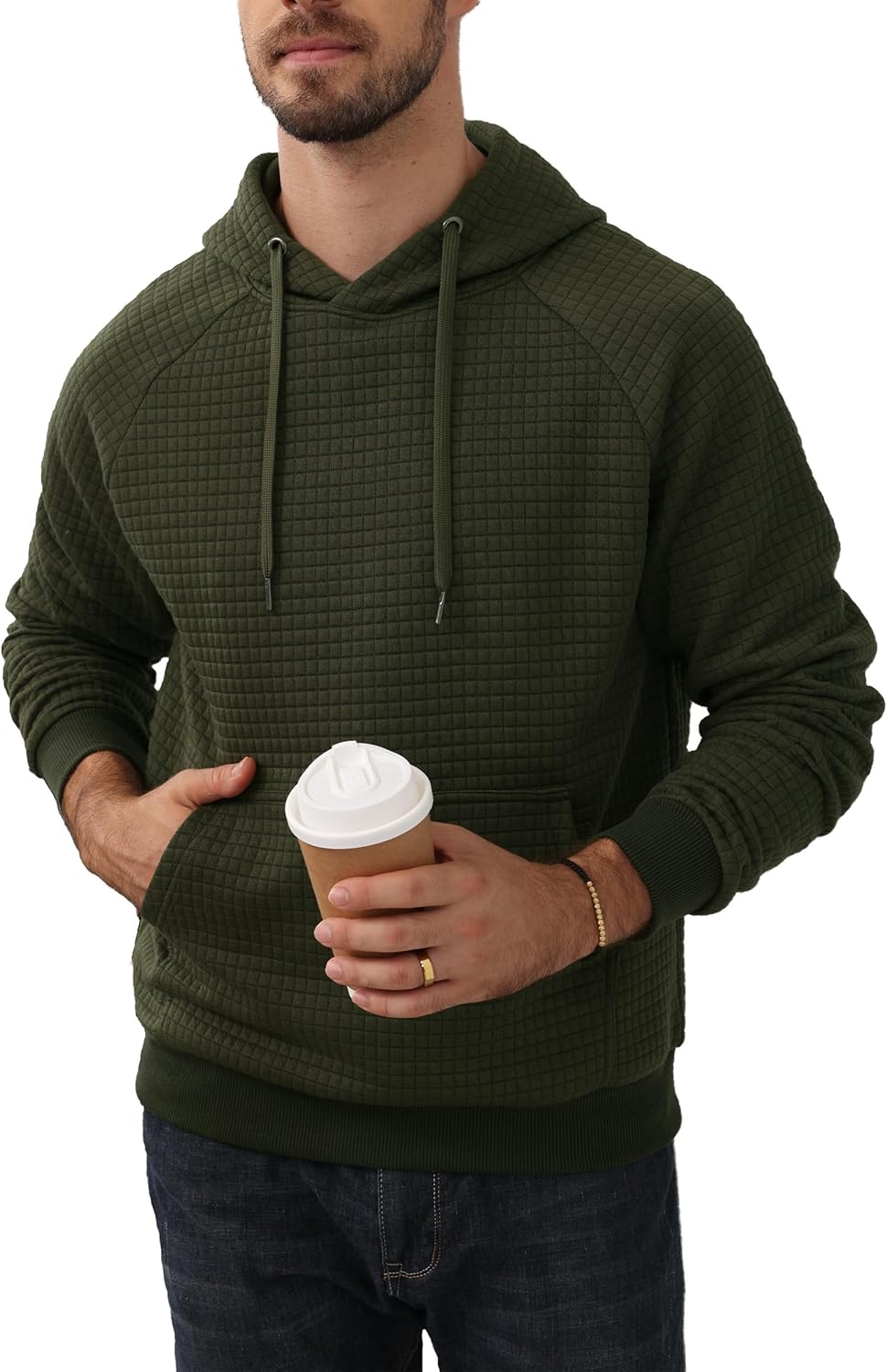 Men's Hoodie Sweatshirt Casual Pullover Hooded Sweatshirts Warm Lightweight - Picture 18 of 37