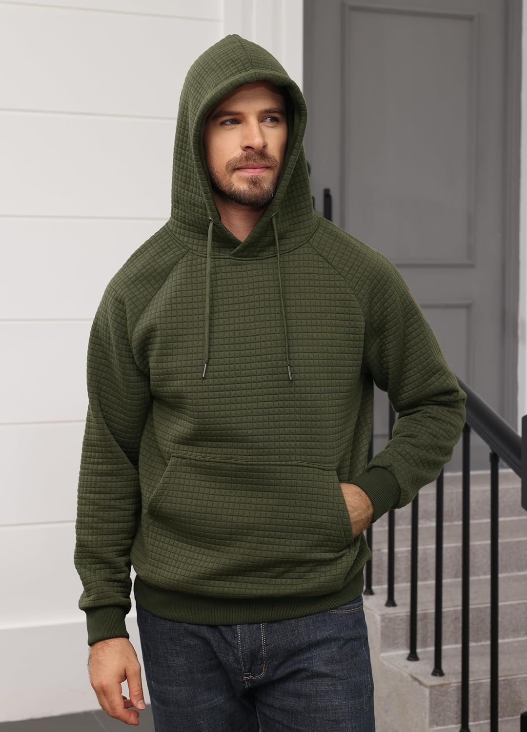 Men's Hoodie Sweatshirt Casual Pullover Hooded Sweatshirts Warm Lightweight - Picture 19 of 37