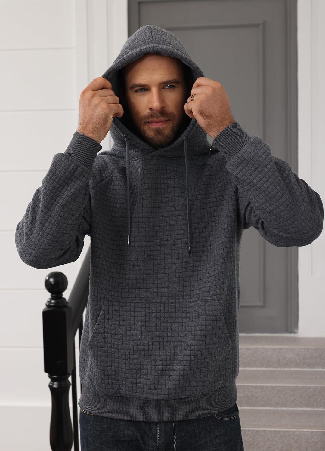 Men's Hoodie Sweatshirt Casual Pullover Hooded Sweatshirts Warm Lightweight - Picture 29 of 37
