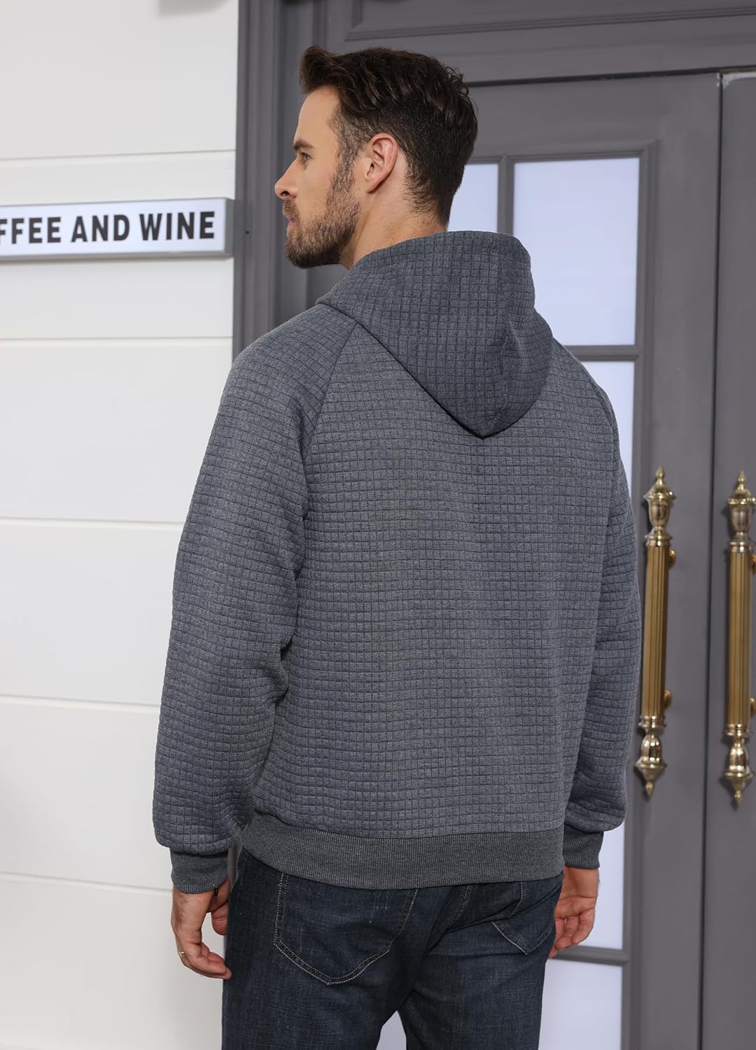 Men's Hoodie Sweatshirt Casual Pullover Hooded Sweatshirts Warm Lightweight - Picture 31 of 37