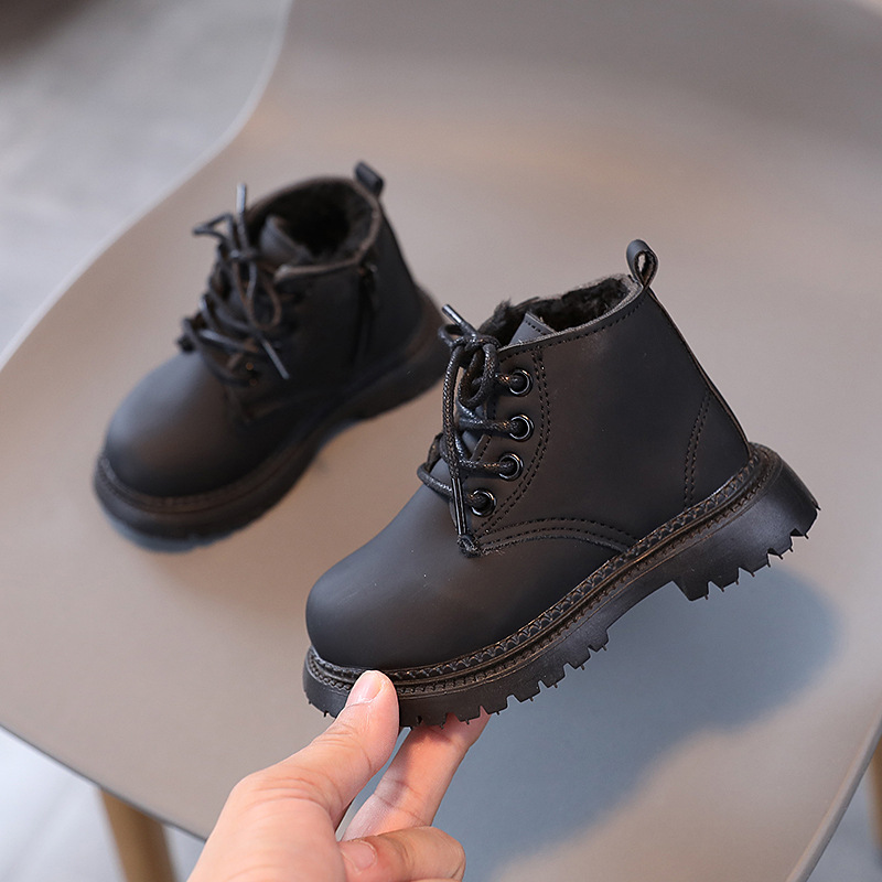 Kids Ankle Boots Boys Girls Winter Warm Snow Boots Chelsea Fur Lined Shoes Size - Picture 25 of 28