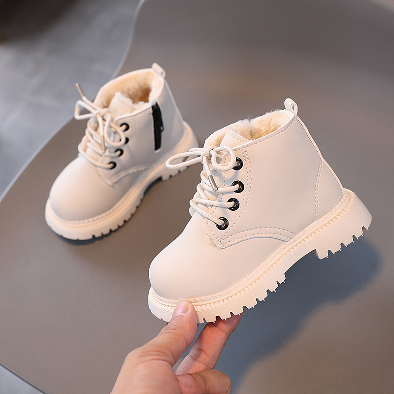 Kids Ankle Boots Boys Girls Winter Warm Snow Boots Chelsea Fur Lined Shoes Size - Picture 27 of 28